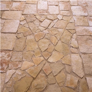 Landscaping Stones Flagstone, Beige Italy Limestone Irregular Flagstone