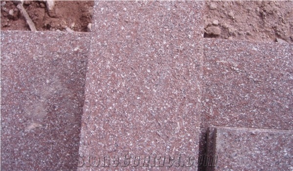 China Red Porphyry Stone & Pavers,Red Porphyry Walkway Paver,Red Porphyrite Granite Cube Stone,Red Porphyry Granite Cobble,Lanscape Stone