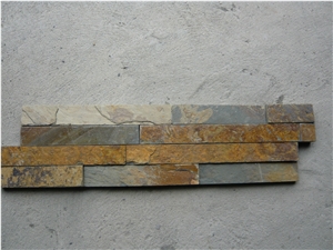 China Rusty Slate Culture Stone/Ledgestone/Multicolor Stone Panel/Wall Panel Z Shape