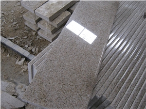 G682 Golden Sand Beige Granite Round Edge Stairs & Steps/ Threshold/ Treads