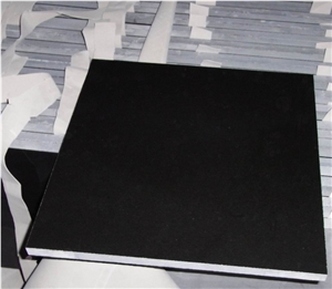 China Black Mongolia Basalt Polished Indoor Tiles & Slabs