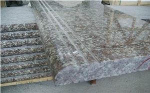 China G687 Peach Red Granite Polished Indoor Stairs & Steps, China Cheapest Red Granite Staircase