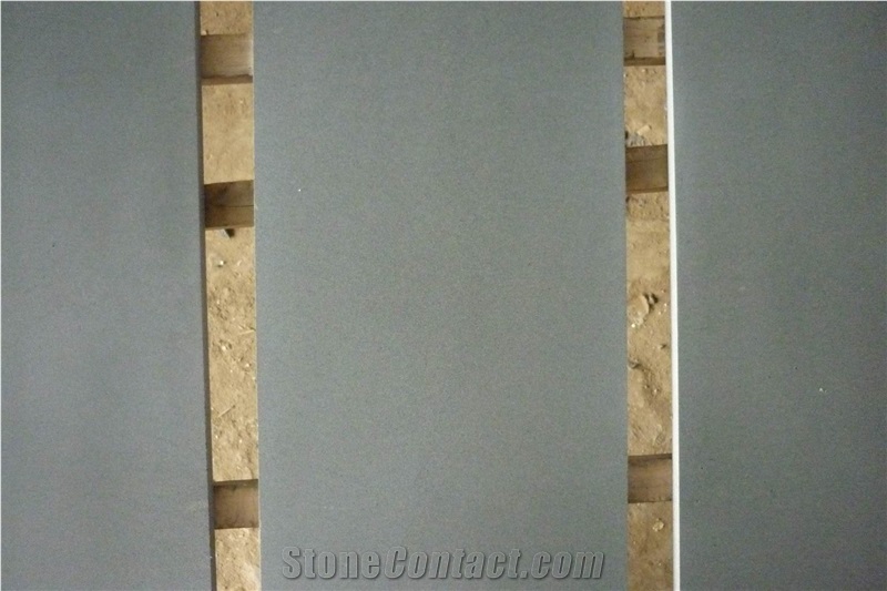 China Grey Lava Stone Flooring & Walling Tiles, Hainan Gray Basalt Honed Tiles & Slabs