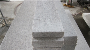 China Pearl White Granite Polished Step & Risers, White Granite Stair Treads