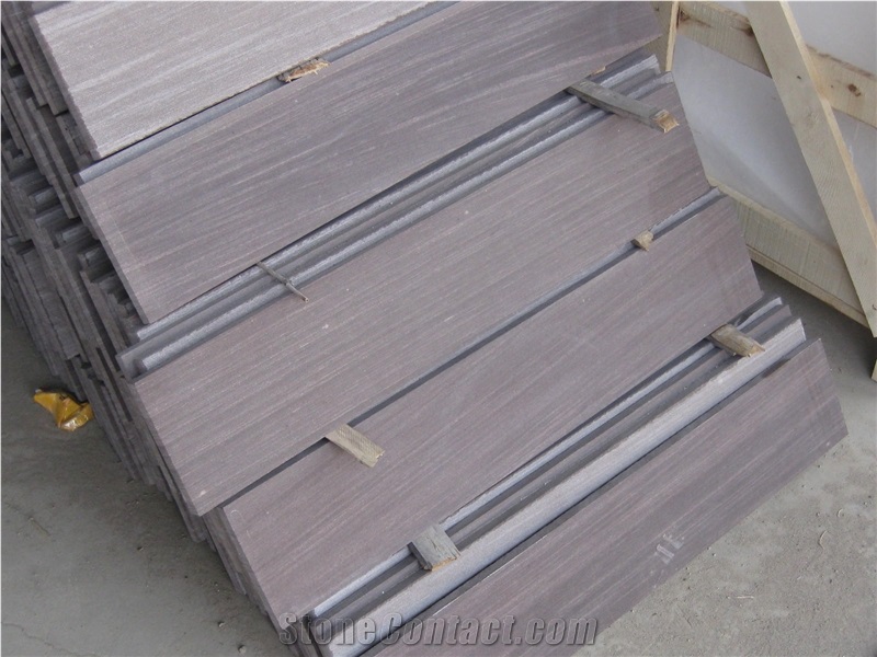 China Wooden Purple Sandstone Tiles,Lilac Sandstone