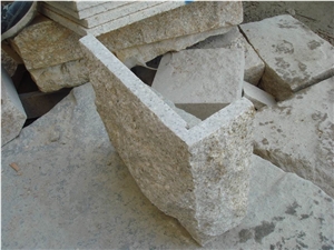 China Yellow G682 Granite Mushroom Stone for Wall Cladding
