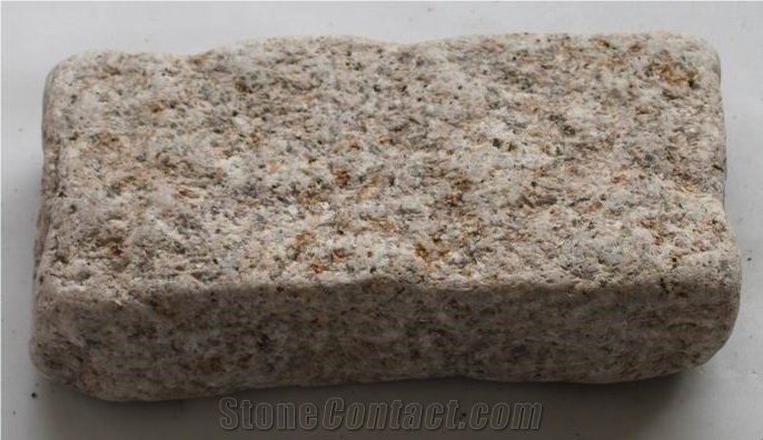 China Yellow Rust Granite Tumble Cube Stone & Pavers, G682 Granite Tumble Paving Sets