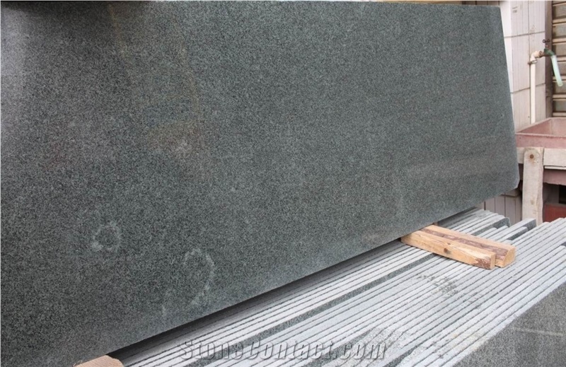 G612 Dark Green Granite Polished Half-Slab, China Green Granite