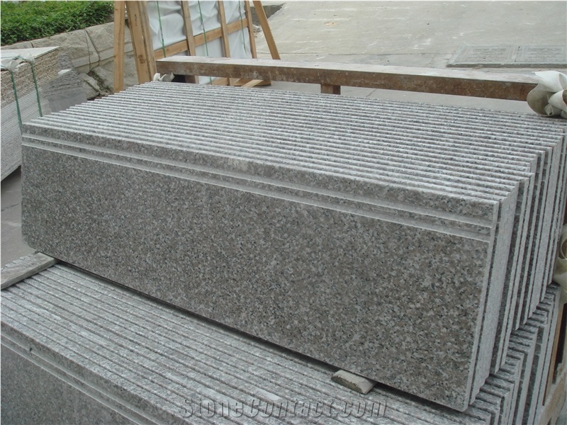 G635 Granite Polished Stairs & Risers, China Red Granite Steps