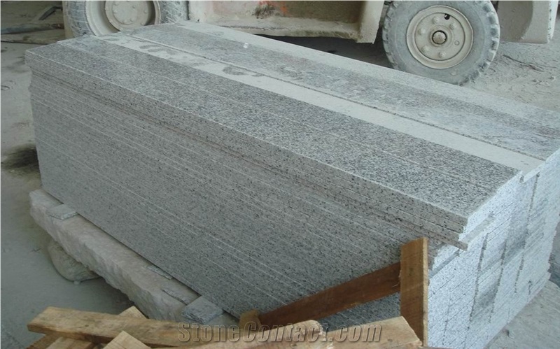 G640 Granite Polished Stairs & Steps, China Grey Granite Stairs & Risers