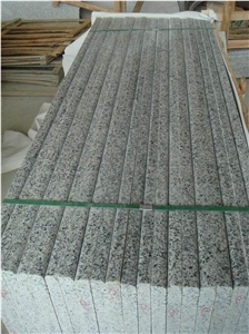 G640 White Leopard Granite Stairs & Risers, China Grey Granite Steps