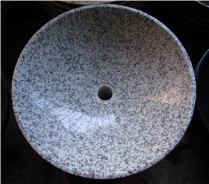 G655 China White Granite Polished Round Basins