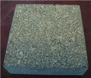 Zhangpu Green G612 Granite Bushhammered Cobblestone, China Green Granite Cube Stone