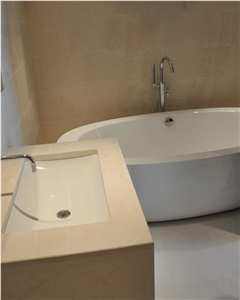 Crema Bella Limestone Bathroom Design, Beige Limestone Bath Design Turkey