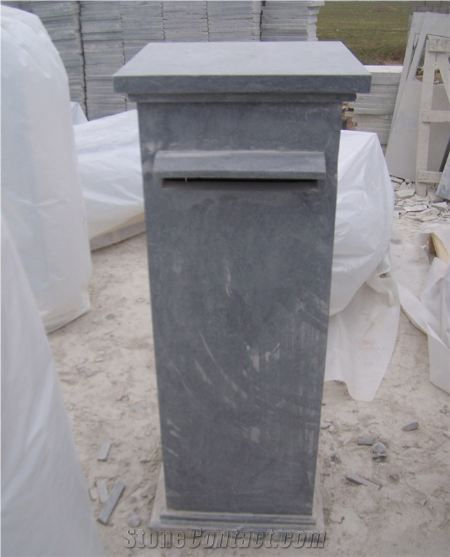 Blue Limestone Mailbox, Letter Box