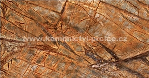 Rain Forest Brown Marble Slabs, Brown India Marble Tiles & Slabs