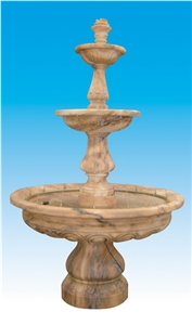 Sunset Pink Marble Hand Carved Stone Fountain