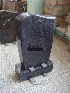 Bahama Blue Granite Tombstone & Orion Monument,Vizag Blue Granite Cemetery Gravestone,India Blue Granite Engraved Headstone Polished Western Germany Style