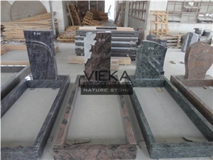 India Aurora Granite Tombstone & Monument,Cemetery Gravestone & Engraved Headstone Polished Western Germany Style Aruba Tropical Indora Bahama Blue Tropical Green Rose Flower Cave Sculpture