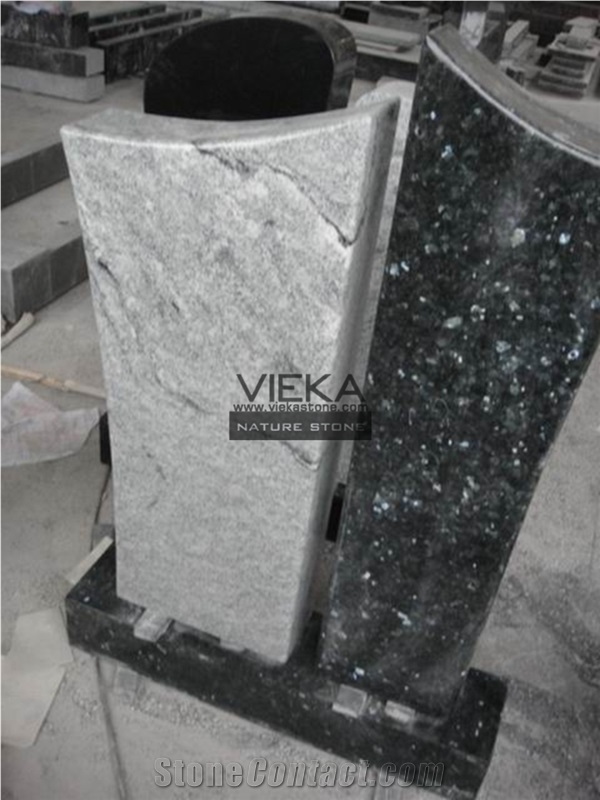 Viscont Granite Tombstone & Blue Pearl Monument,Viskont Cemetery Gravestone & Engraved Headstone Polished Germany Style Bianco Viscont White,Madanapalle White,Madanapalli White Wiscont Tapestry