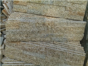Golden Sand Tiger Skin Yellow Granite Culture Stone Veneer Wall Cladding