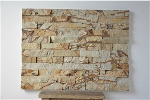 Rusty Green Fossil Slate Culture Stone Wall Cladding Veneer Ledge Stone
