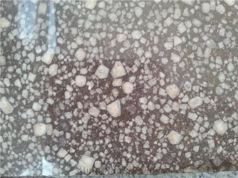 Shandong Natural Medical Stone Polished Tiles & Slabs,Brown and White Grain Medical Stone