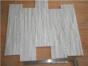 White Quartz Snow Marble Flowing Water Culture Stone Wall Cladding Veneer
