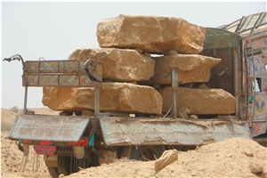 Indus Gold Marble Block / Golden Marble Uncut Blocks in Stock, Pakistan Yellow Marble