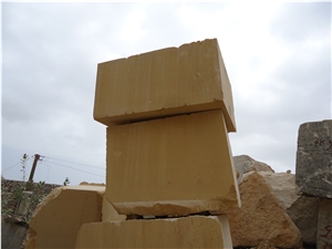Natural Mango Yellow Sandstone Blocks for Export at Large Quantity Mango Sandstone