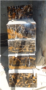 Pakistani Black Gold Marble Slabs & Tiels 2m