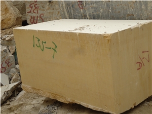 Yellow Mango Sandstone - Raw Uncut Blocks for China