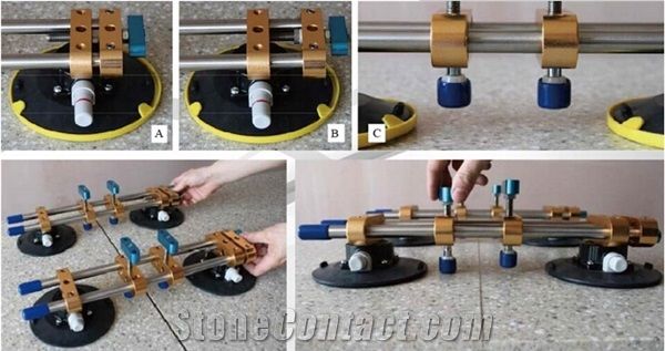 6 Inch Stone Seam Setter for Seam Joining Leveling, Stone Gluing Tool, Suction Cup