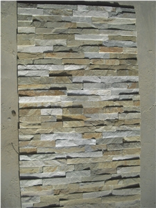 Fargo 014 Yellow Slate Wall Crazy Cladding Stone,Thin Stone Veneer, Stacked Stone Veneer,Ledge Stone