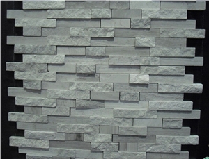 Fargo Athens White Marble Honed & Splitface Mosaic,Athens Marble Linear Strips Mosaic