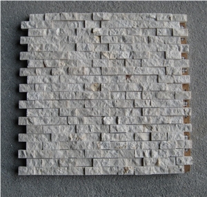Fargo Beige Marble Splitface Mosaic,Brick Natural Face Mosaic Pattern