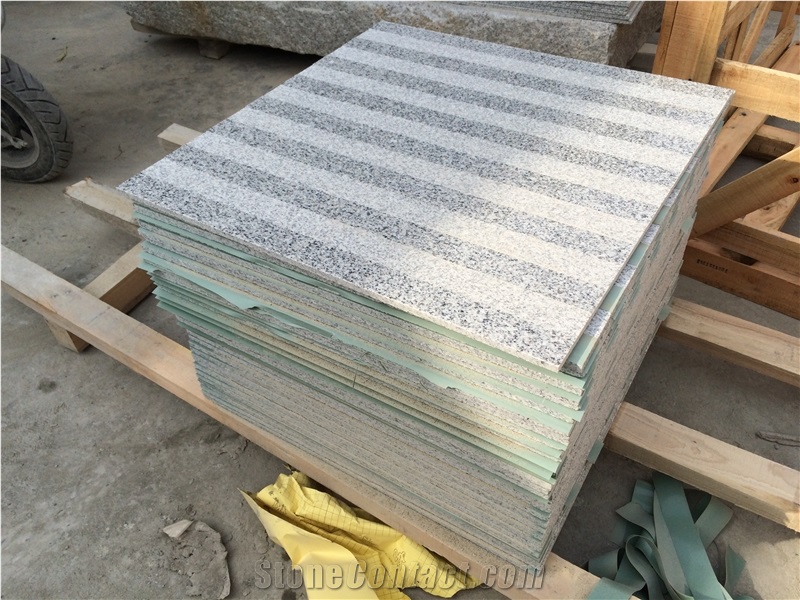 Fargo China Grey G603 Granite Polished + Sandblasted Strips Tiles 600x600x12mm