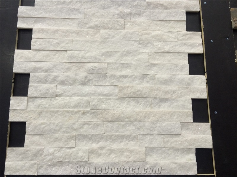 Fargo China Laizhou White Marble Z Shape/S Shape Cultured Stone Stacked Stone Veneer, Wall Crazy Cladding Panels, Exposed Wall Stone