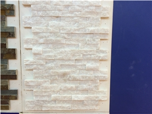 Fargo China Laizhou White Marble Z Shape/S Shape Cultured Stone Stacked Stone Veneer, Wall Crazy Cladding Panels, Exposed Wall Stone