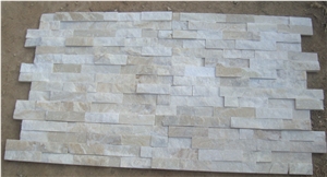 Fargo China White Quartzite Cultured Stone Stacked Stone Veneer, Z Shape/S Shape Exposed Wall Decor Panels Size 55*15, 35*18
