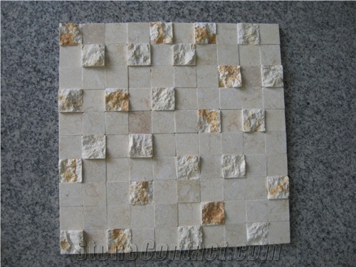 Fargo Egypt Sunny Marble Honed + Splitface Mosaic for Wall