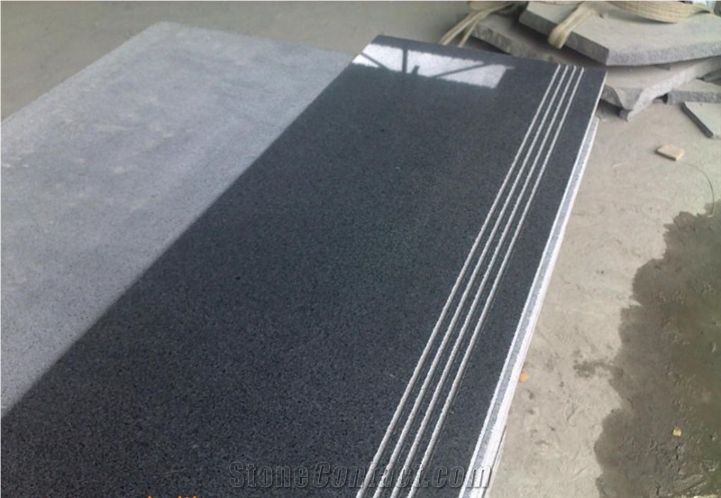 Fargo G654 Granite Step,China Black Granite Polished + Anti-Slipper Staircase & Riser