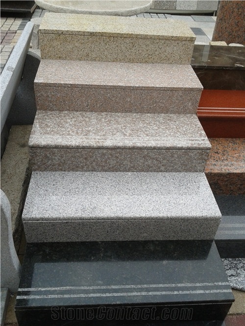Fargo Granite Stair Treads,Granite Polished Staircase