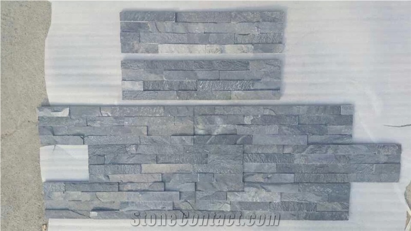 Fargo Grey Slate Exposed Wall Ledge Stone,Grey Stacked Stone Veneer,Wall Crazy Cladding Panels