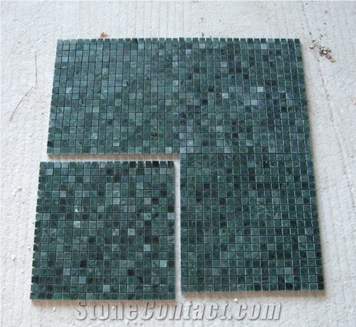 Fargo India Green Marble Polished Mosaic,Verde Marble Mosaic Pattern for Wall & Floor
