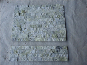 Fargo Light Green Marble Stacked Stone Veneer for Wall Decor,Green Marble Wall Cladding Panel, Exposed Wall Ledge Stone