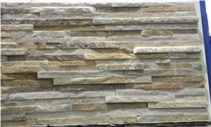 Fargo Multi-Color 014 Thin Stone Veneer,Stacked Waterfall Stone Veneer Panels for Wall Cladding,014 Multicolor Thin Ledge Stone
