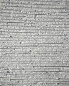 Fargo Snow White Stacked Corner Stone Panels,White Quartzite Exposed Stone Veneer,Wall Crazy Cladding Stone
