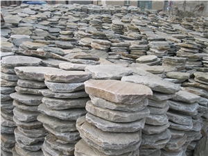 China Yellow Slate Natural Color Round Shape Steps & Pavers