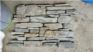 100%Rockface Wall Panel China Multicolor Culture Stone Factory Wholesale Slate Slabs&Tiles Grey/Yellow Flooring and Wall Covering Natural Surface